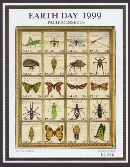 PALAU-INSELN 1999 Insekten des pazif. Raums Mi.  1466-85  Kleinbogen **/MNH