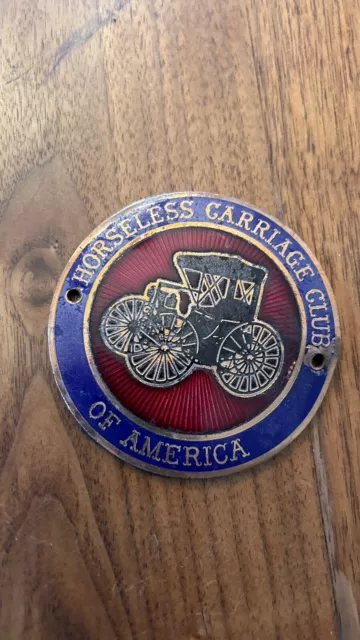 Vintage HORSELESS CARRIAGE CLUB OF AMERICA Emblem / Badge
