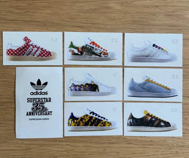 Set adesivi Adidas 35th Anniversary Superstar nuovo arte Andy Warhol Lee Quinones