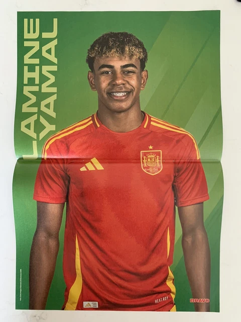 **LAMINE YAMAL SPAIN 2-Page Bravo Euro 2024 Vertical Pullout Poster** £