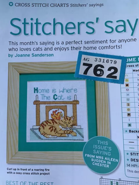 Stitcher's Sayings Home Is Where The Cat Is Kreuzstich Kartenkarte 2