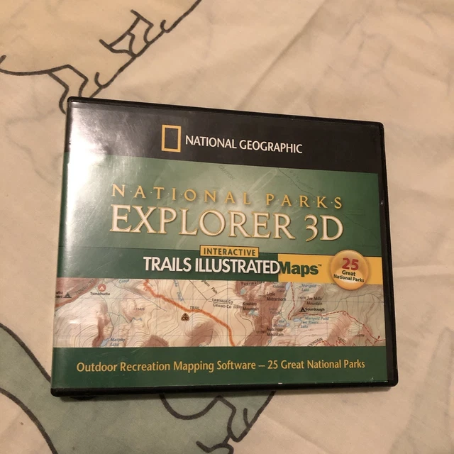 Topo! National Park Explorer 3D Software National Geographic Map Win XP Mac Set