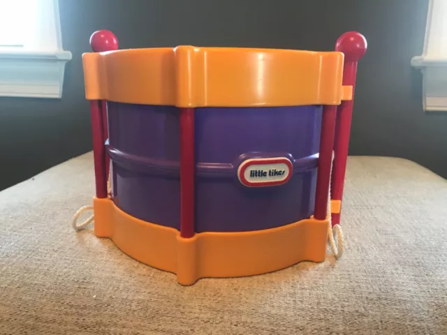 Little Tikes Yellow Purple Orange Rhythm Maker Toy Drum And Drumsticks