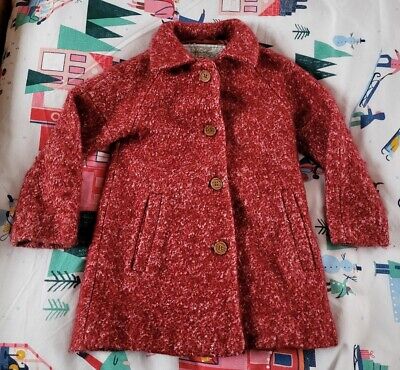 Cappotto di lana rosso marlato per ragazze Mexx taglia 3-4 anni combinazione spedizione costruire un pacchetto gc