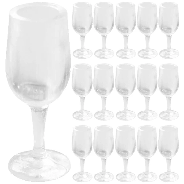 20 Pcs Doll House Goblet Mini Decor Miniature Glasses Props