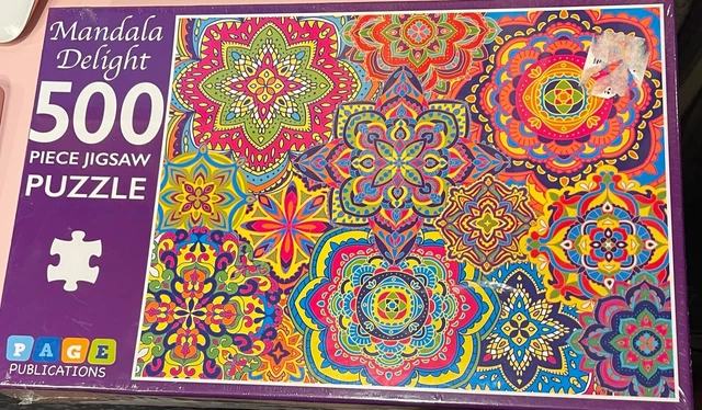 Brand New Sealed 500 piece Jigsaw Puzzle Mandala Delight Colorful Design Art