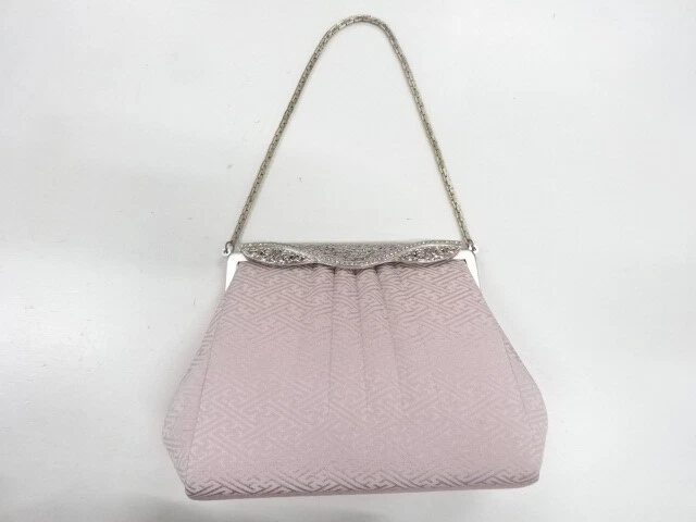 6098031: Japanese Kimono / Antique Bag / Woven Sayagata Pattern