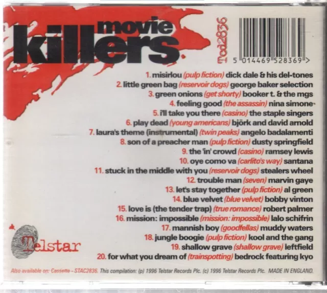 Various Artists Movie Killers - 20 Direct Hits From Cult Movies CD UK Telstar 2