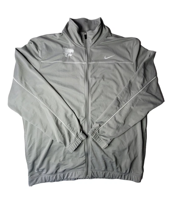 Nike Dri-Fit Kansas State Wildcats Cotton Bowl Classic Full Zip Gray Jacket 2XL