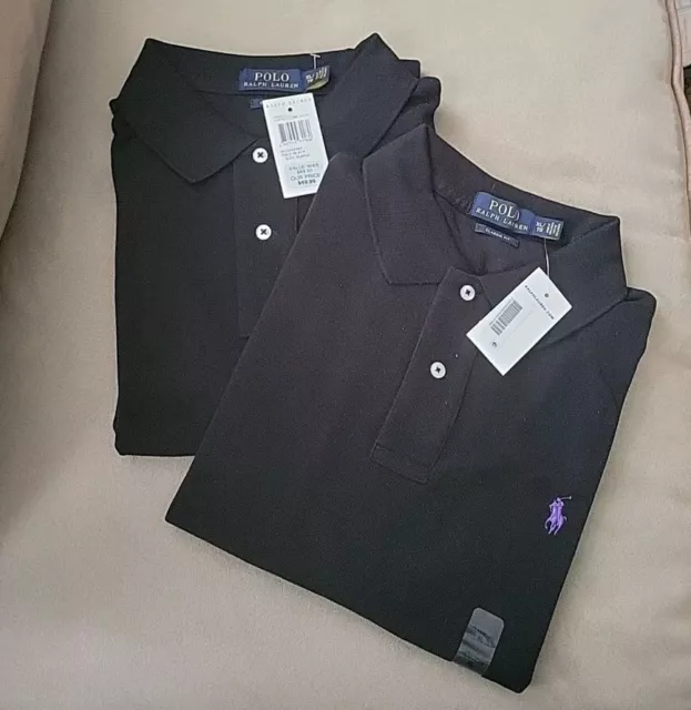 POLO RALPH LAUREN Men's Classic Fit Black Polo Shirt Size XL $45.00 ...