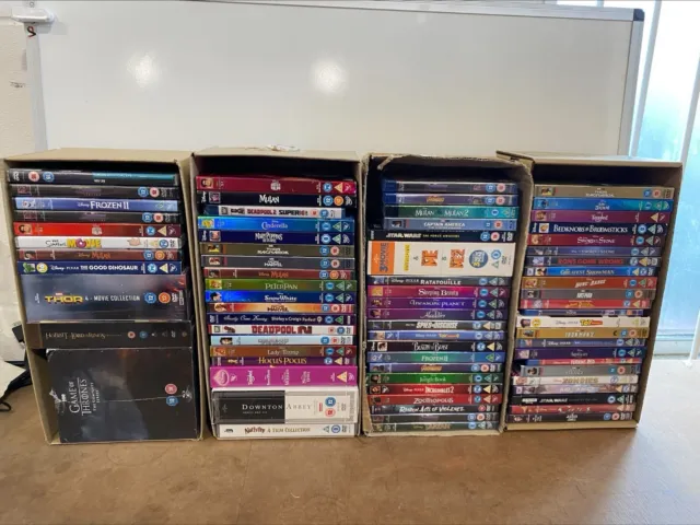 Mixed Job Lot of Approx 74 DVD, BluRay & Box Sets (Wholesale) (New/With Wear)
