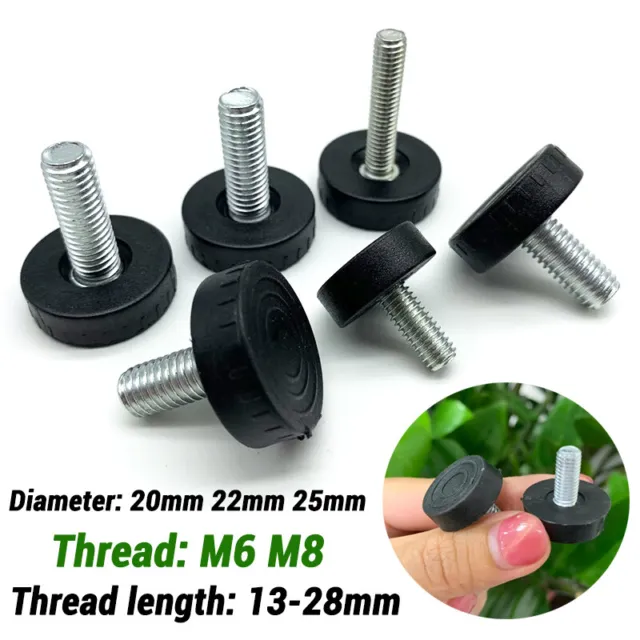 Adjustable Furniture Feet M6 M8 Screws Leveling Foot With Without Insert Nuts