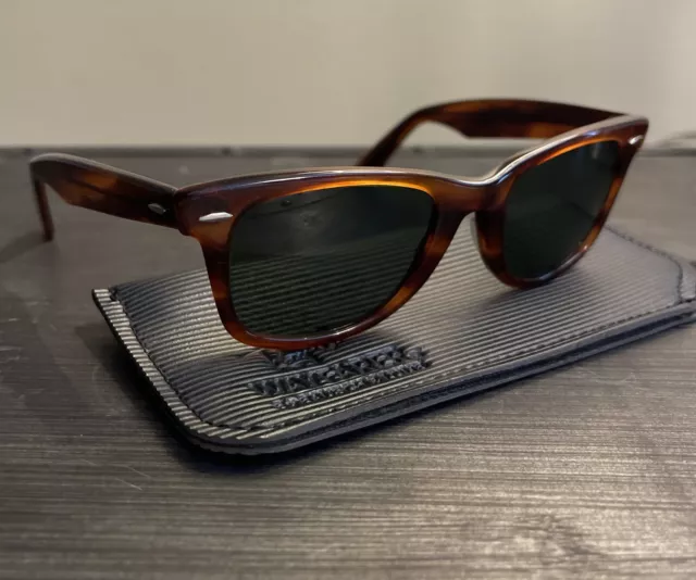 Vintage B&L Ray Ban USA Wayfarer 5022 50mm Tortoise Sunglasses EXCELLENT