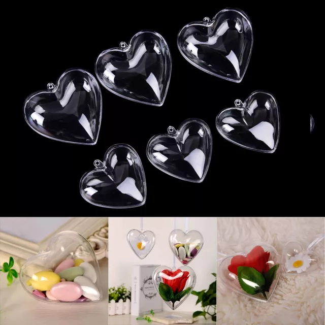 1set/2pcs 65/80mm DIY clear plastic bath bomb mould acrylic mold heart sha SN 3