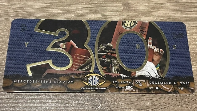 2021 SEC Championship Game Commemorative Souvenir Ticket Stub Alabama Georgia