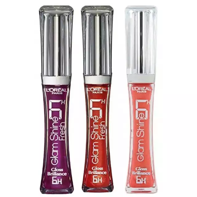 L'Oreal Glam Shine Fresh 6HR Lip Gloss - Choisissez Votre Couleur