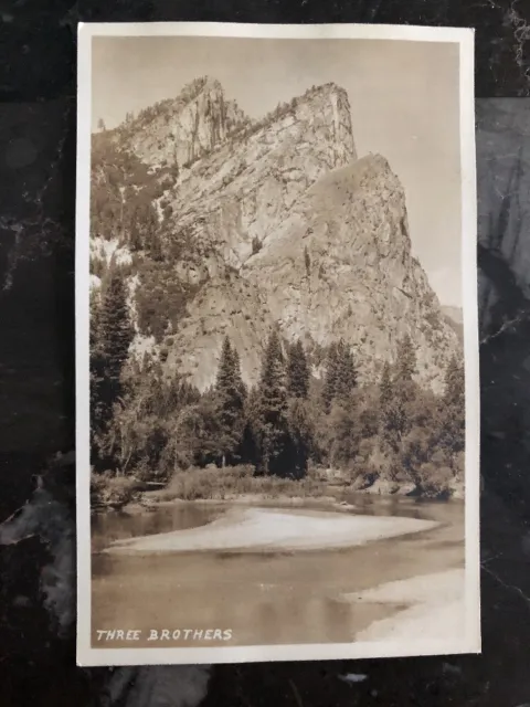 Mint USA Real Picture Postcard Three Brothers Mountain View SD Vintage