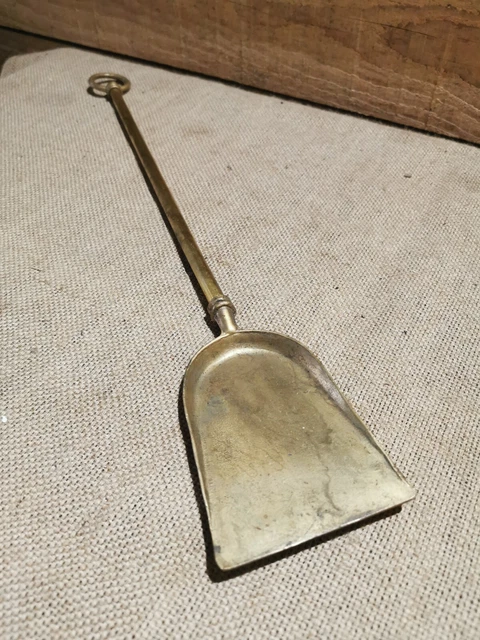 ANCIENNE BARRE DE CHEMINEE LAITON ET BRONZE XIX ATRE CHEMINEE déco Doré