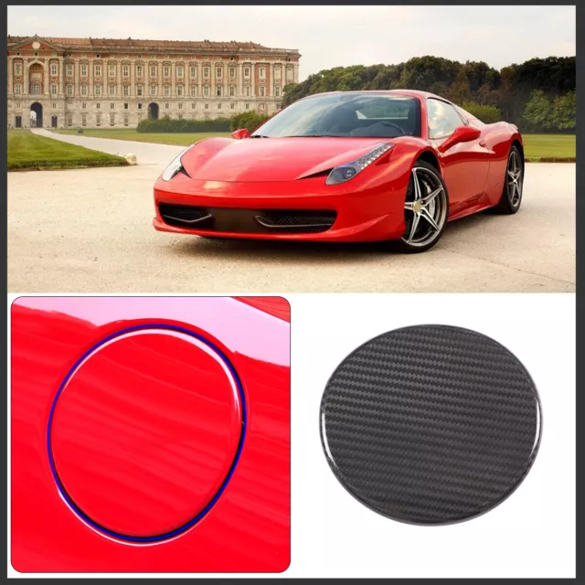 Carbon Fiber Fuel Tank Cover Door Gas Filler Cap For Ferrari 458 2011-2016 3