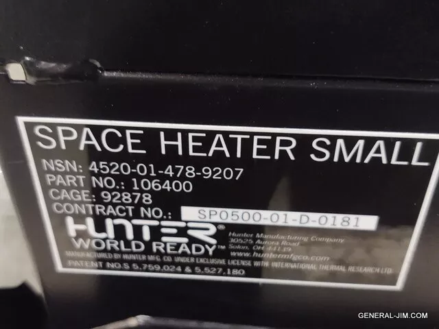 Hunter Space Heater SHS NEW IN BOX U.S SHIPPING 3