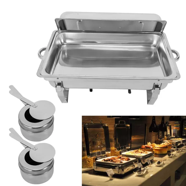 9L Chafing Dish Speisenwärmer Edelstahl Warmhaltebehälter Party Buffet Wärmer