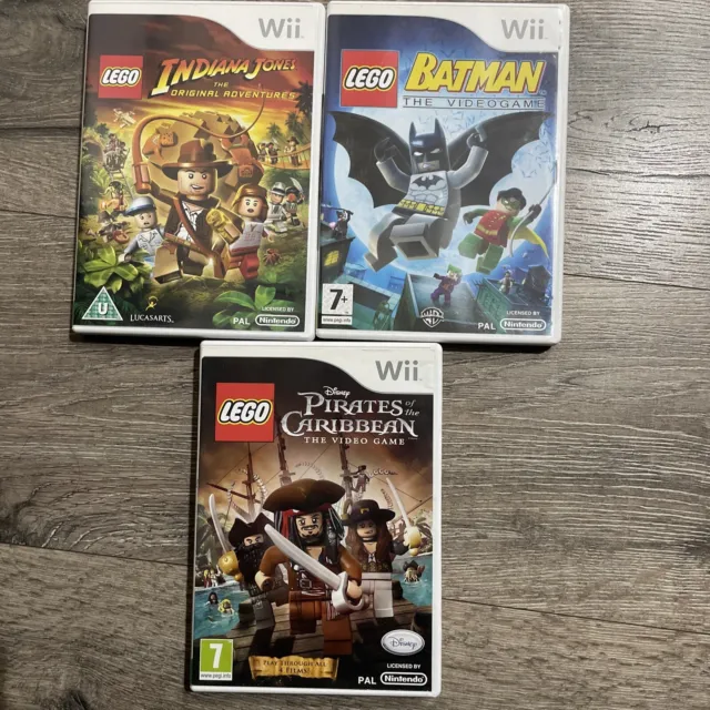 Wii Lego Disney Pirates Of The Caribbean/Indiana Jones/Batman The Video Game