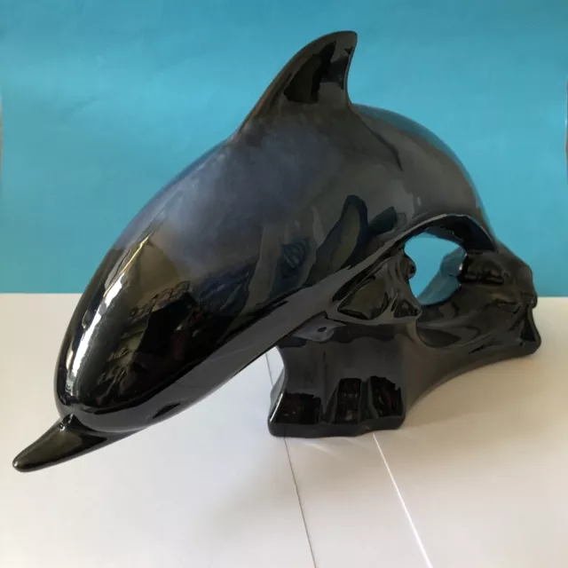 V Large Blue - Blue Mountain Pottery Dolphin