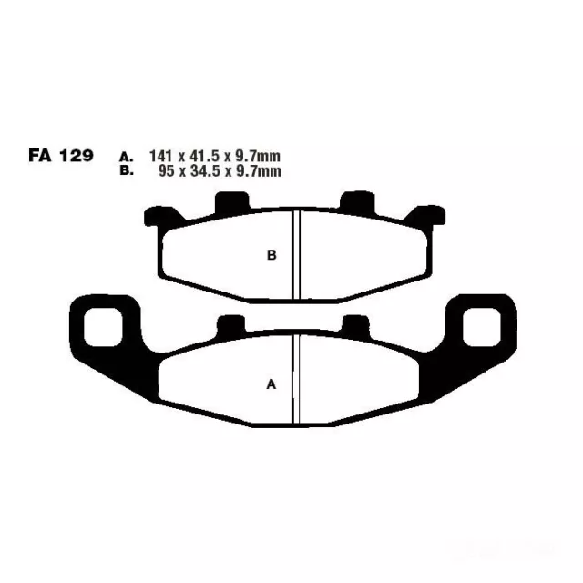 Bremsbelag Bremsbeläge EBC FA129V vorne für Kawasaki ZR 750 C Zephyr 1991-1995