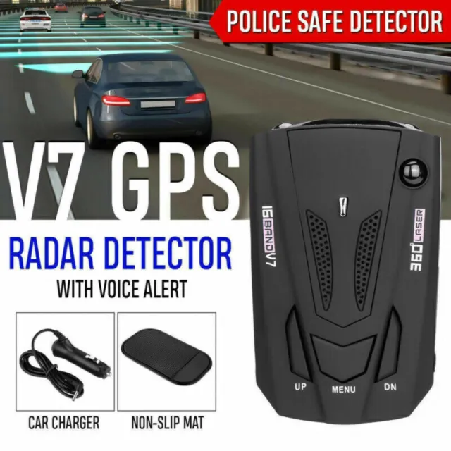 CAR RADAR 16 Band V7 GPS Speed Police Safe Detector Voice Alert