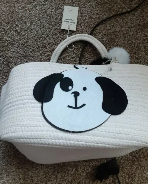 Baby Diaper Caddy Organizer  Nursery Storage Bin Cotton Portable Basket dog face