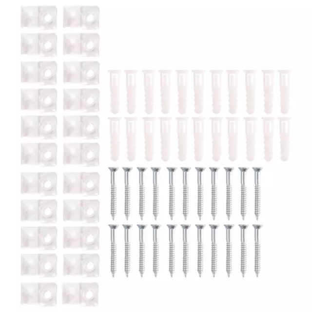 22 Sets of  Holder Clips Kit Crystal Clear Plastic  Clip  Holder Clips7704
