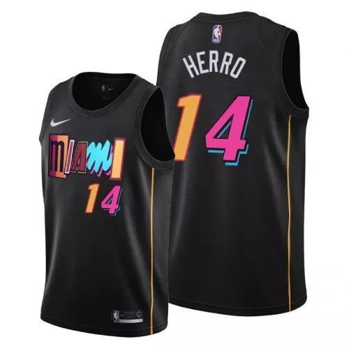 Nike Miami Heat Herro #14 Black 22/23 NBA Jersey City Edition S40 L48 DB4034-011
