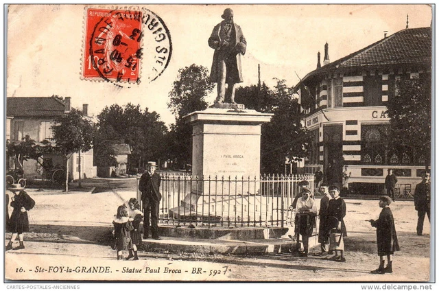33 SAINTE FOY LA GRANDE - statue paul Broca (animation)