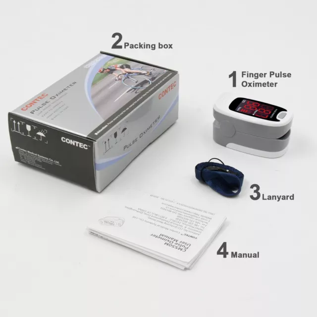 Fingertip Pulse Oximeter O2 Patient Monitor Blood Pressure Monitor Heart Rate