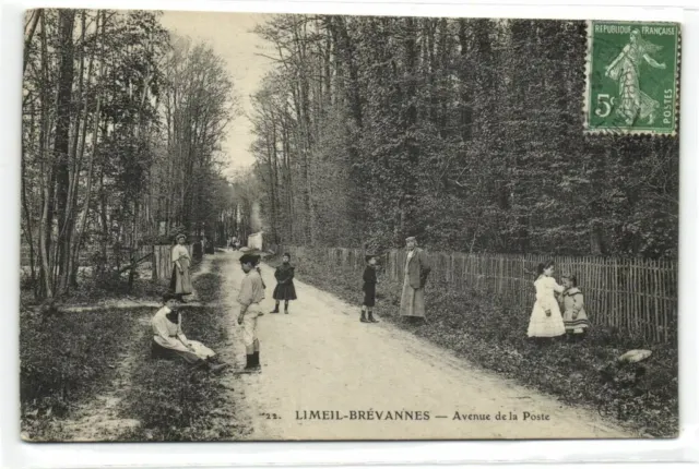 1 CPA 94 Val de Marne Limeil Brevannes Avenue De La Poste 1908 pcfravainc333