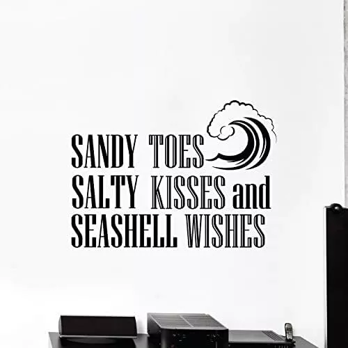 Seashell Quote Beach Ocean Sea Vinyl Wall Art Décor Sticker for Home Room Decals
