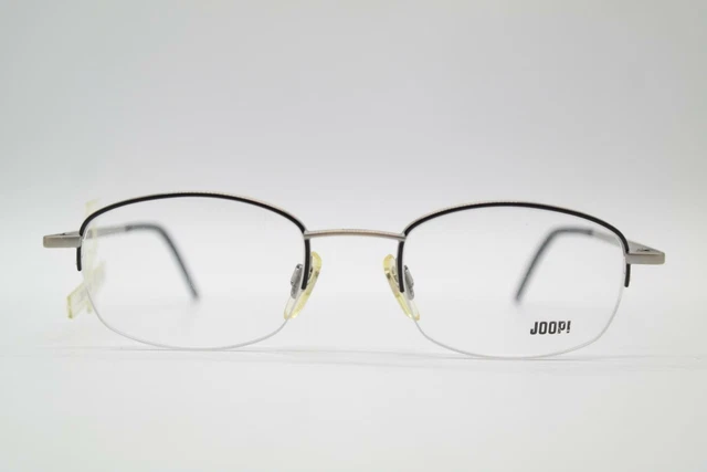 Vintage JOOP 8410-154 Schwarz Silber Halbrand Brille Brillengestell NOS