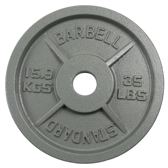 Olympic Bumper Weight Plate 2" Pair Cast Iron Plates Barbells 2.5/5/10/25/35lbs