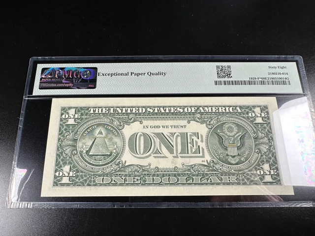 Superb Gem Graded PMG 68 EPQ Star Federal Reserve Note fr 1929-f* 5