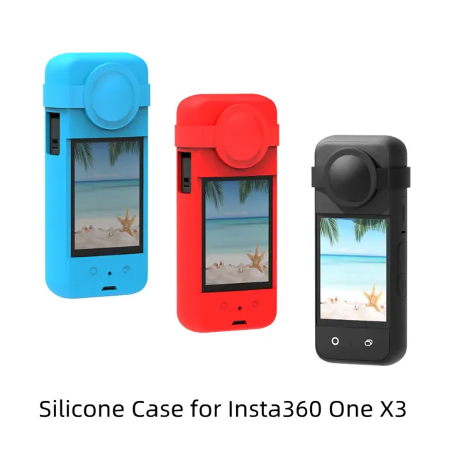 For Insta360 One X3 Silicone Case Body Lens Protective Cover Anti-Slip