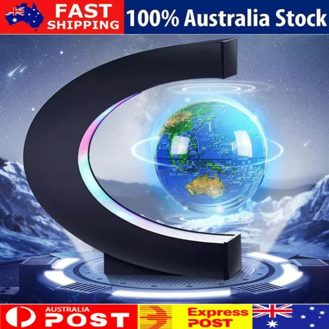 Magnetic Levitating Floating Rotating Globe World Map LED Lamp Light Education