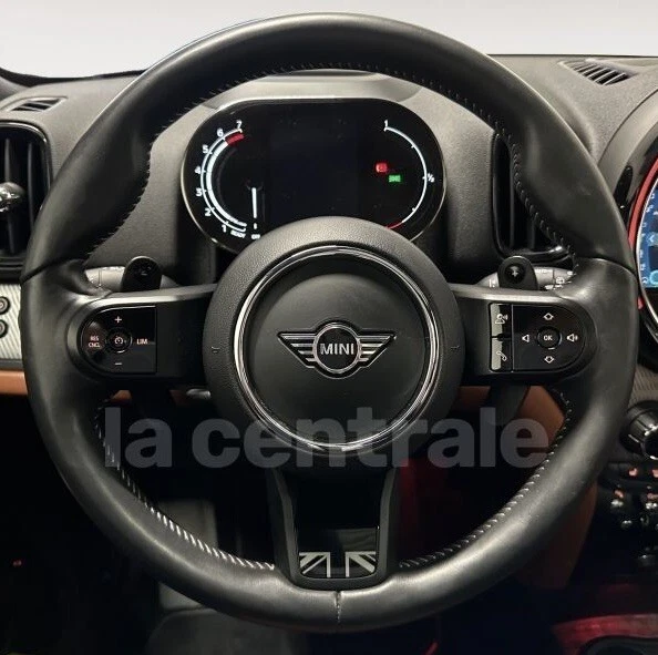 Anneau Central Volant Aluminium Noir – Compatible Mini Cooper F54 F55 F56 F57 F60, Look Premium Facile à Poser