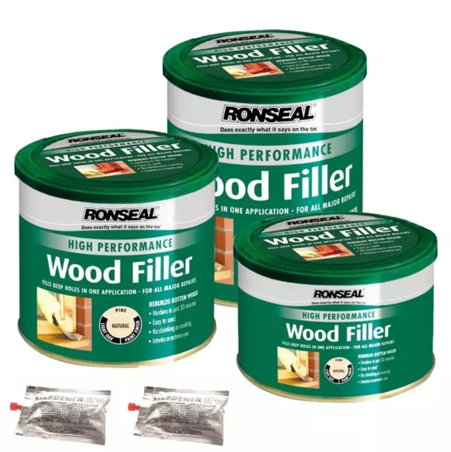 Ronseal Filler High Performance Two-Part Wood Filler 3 Sizes And All Colours