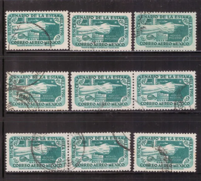 Mexico Airmail Scott#C234 5p 9 stamps used