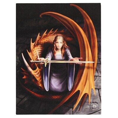 'The Truth' Dragon Canvas by fantasy artist Anne Stokes Gothic Art 19 x 25cm