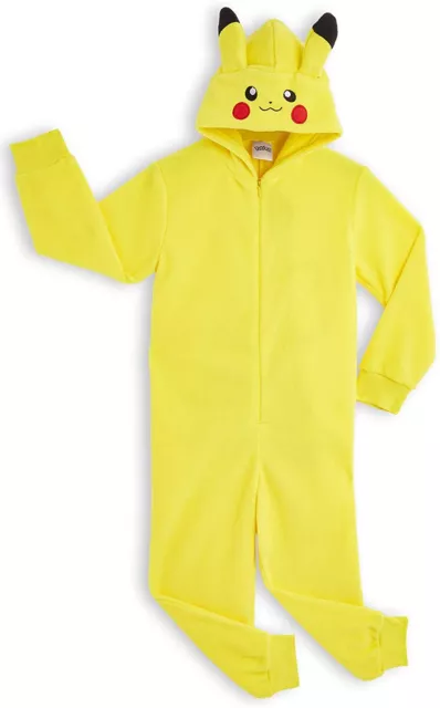 Pokemon Pikachu All in one pyjamas, Cosplay Hoodie,Soft Sleepwear for Boys Girls 2