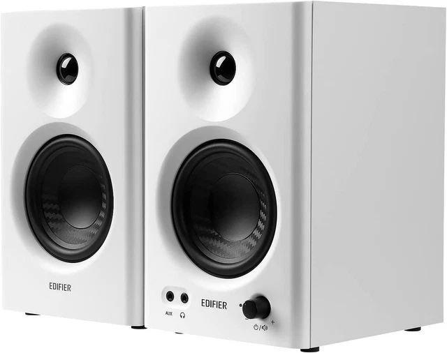 Edifier MR4 Powered Studio Monitor Speakers, 4" Active Near-Field white