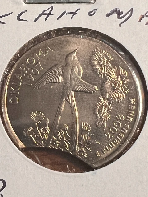 【新品未使用】2008年発行 オクラホマ州Quarter 1 バンク•ロール 2008 D Oklahoma State Quarter BU Uncirculated Clad 25c Coin