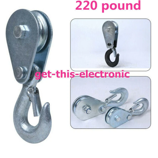 Lifting Pulley Wheel With Hook With Bearing Pulley 220 Pound Mini Pulley Set