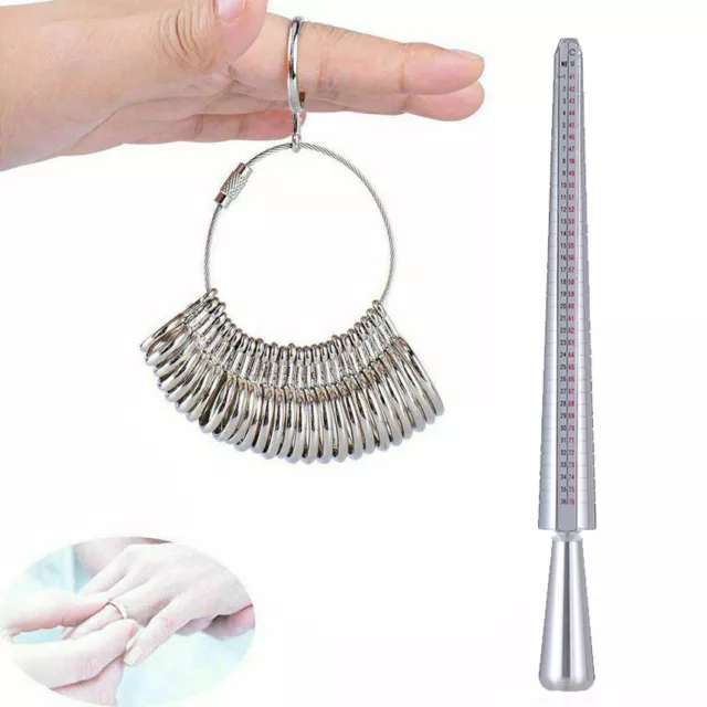 Tool Mandrel Metal Sizer Finger Accessories Equipment Set Stick Measuring Ring